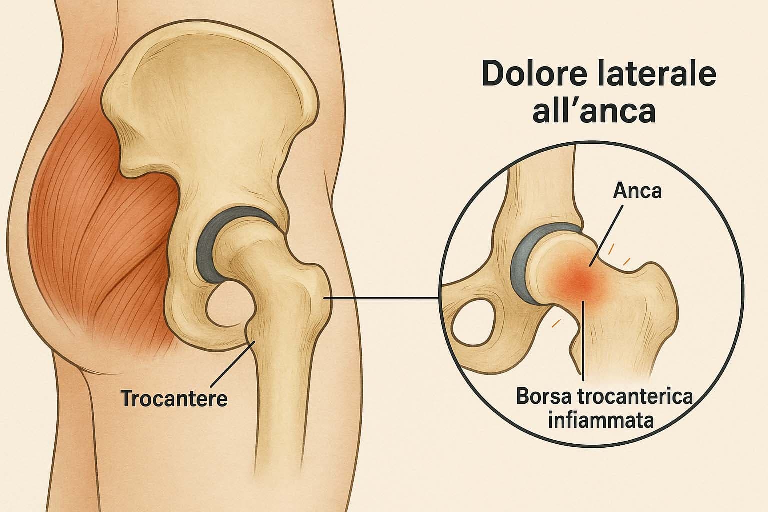 Dolore laterale all'anca a Roma: trocanterite, diagnosi e terapie