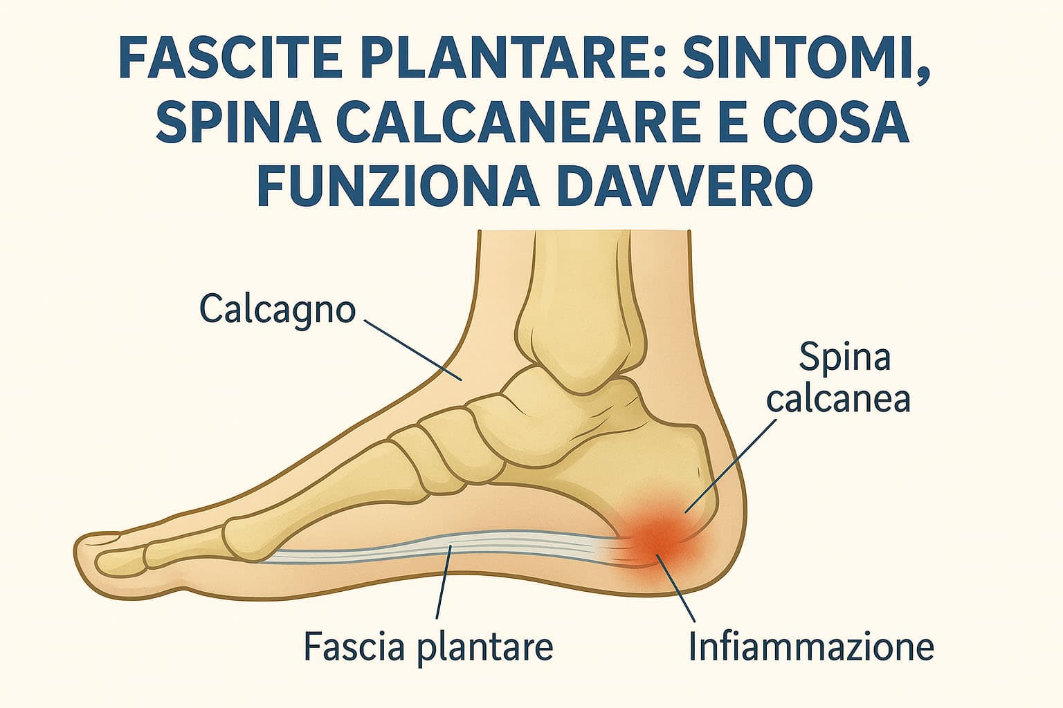 Fascite plantare a Roma: sintomi, spina calcaneare e cosa funziona davvero