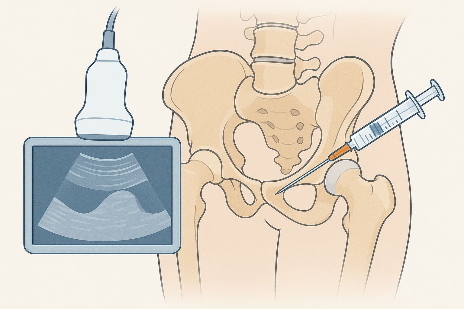 Infiltrazioni ecoguidate dell'anca a Roma: acido ialuronico, PRP e anestetici