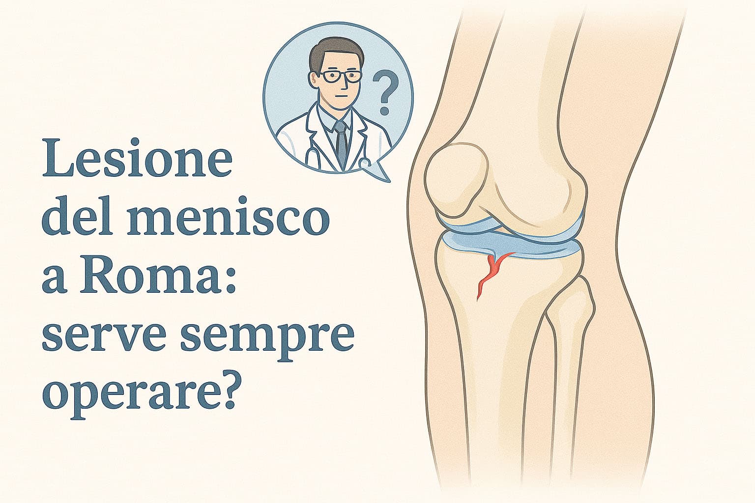 Lesione del menisco a Roma: serve sempre operare?