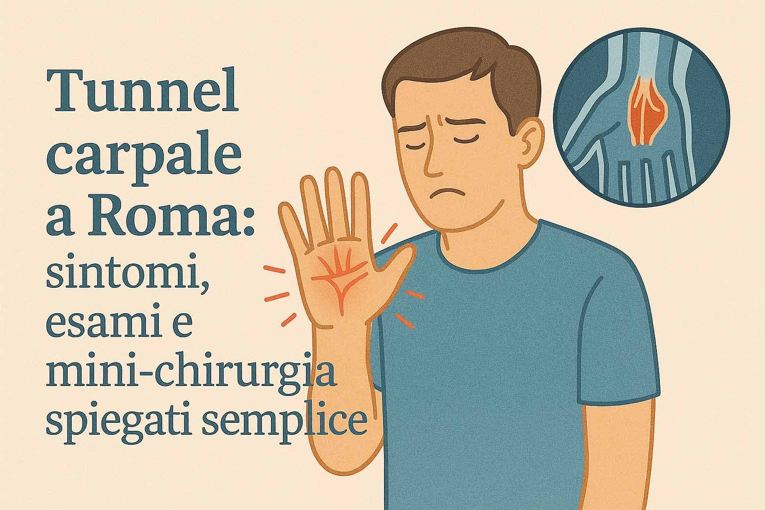 Tunnel carpale a Roma: sintomi, esami e mini-chirurgia spiegati semplice