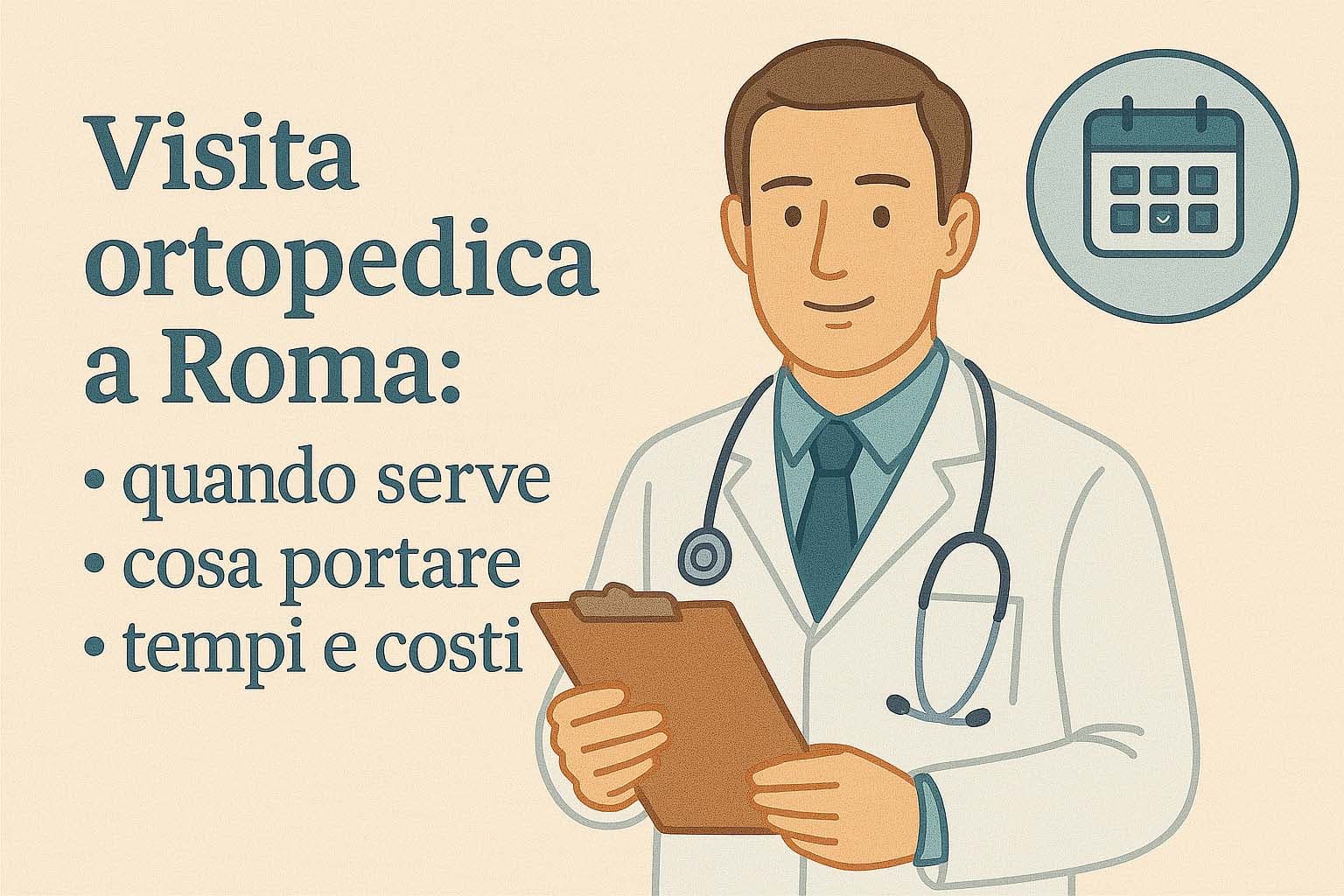 Visita ortopedica a Roma: quando serve, cosa portare, tempi e costi